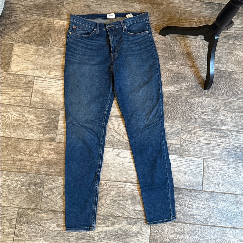 Hudson Jeans High Rise Super Skinny Dark Blue Denim